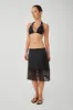 Chamomile Satin Midi Skirt - Black sold by Frankie's Bikinis