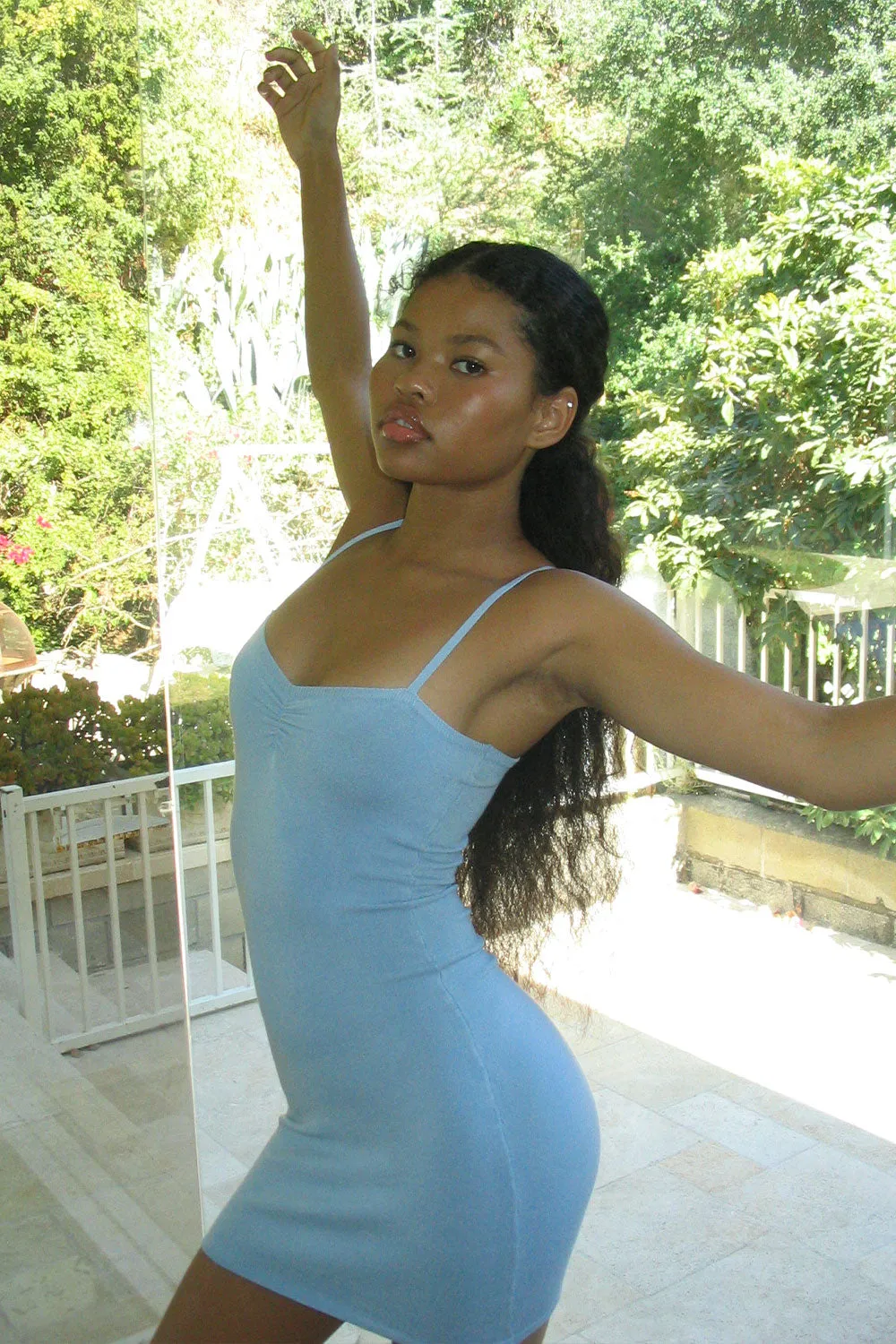 Carmen Lightweight Knit Mini Dress - Cornflower sold by Frankie's Bikinis product image thumbnail 5