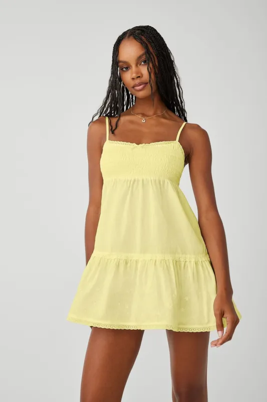 Baby Embroidered Mini Dress - Honey Butter sold by Frankie's Bikinis