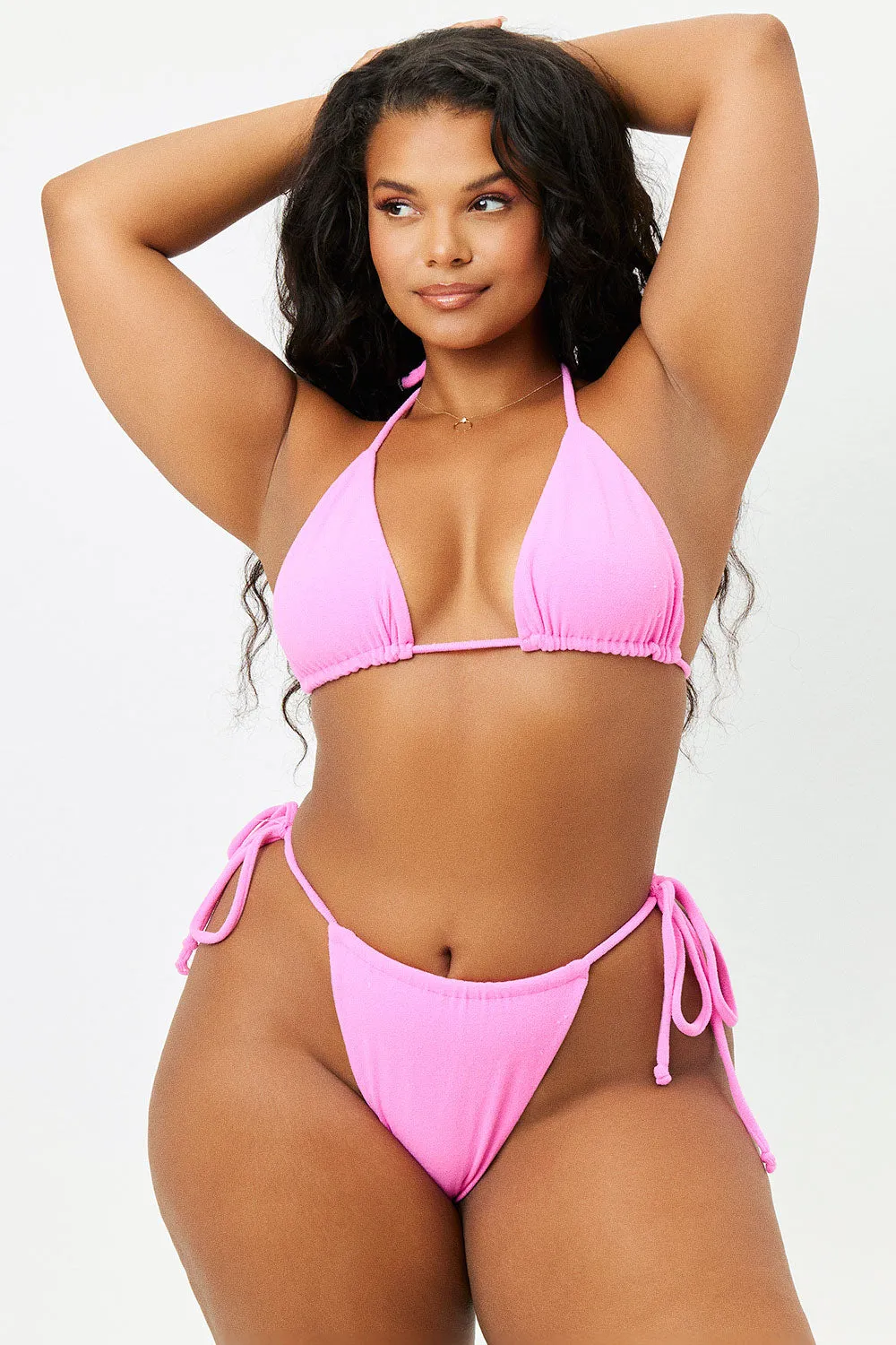 Tia Terry String Bikini Bottom - Blushing sold by Frankie's Bikinis product image thumbnail 3