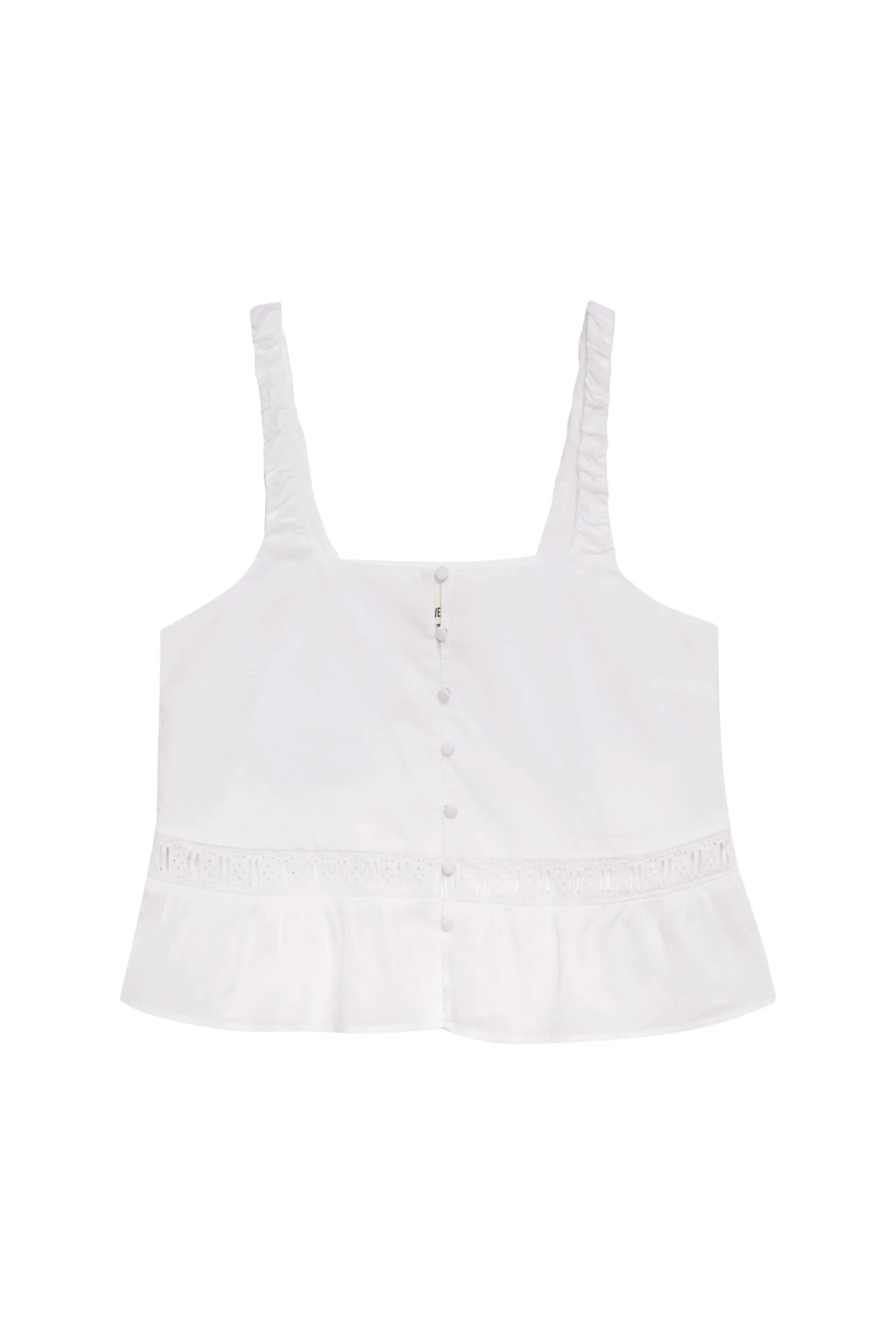 x DJERF AVENUE Airy Poplin Buttoned Top - White sold by Frankie's Bikinis product image thumbnail 2