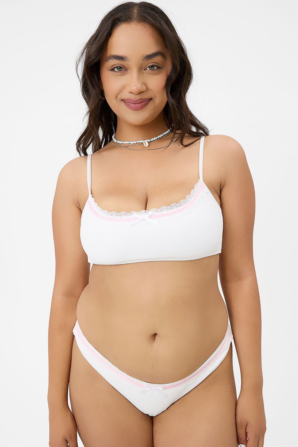 x GIGI HADID Katarina Waffle Cheeky Bikini Bottom - Dandelion - Extended sold by Frankie's Bikinis product image thumbnail 3