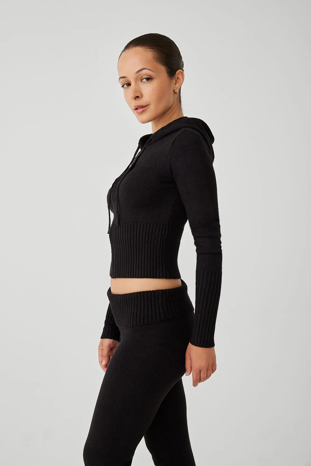 Aimee Zip Up Hoodie - Black sold by Frankie's Bikinis product image thumbnail 4