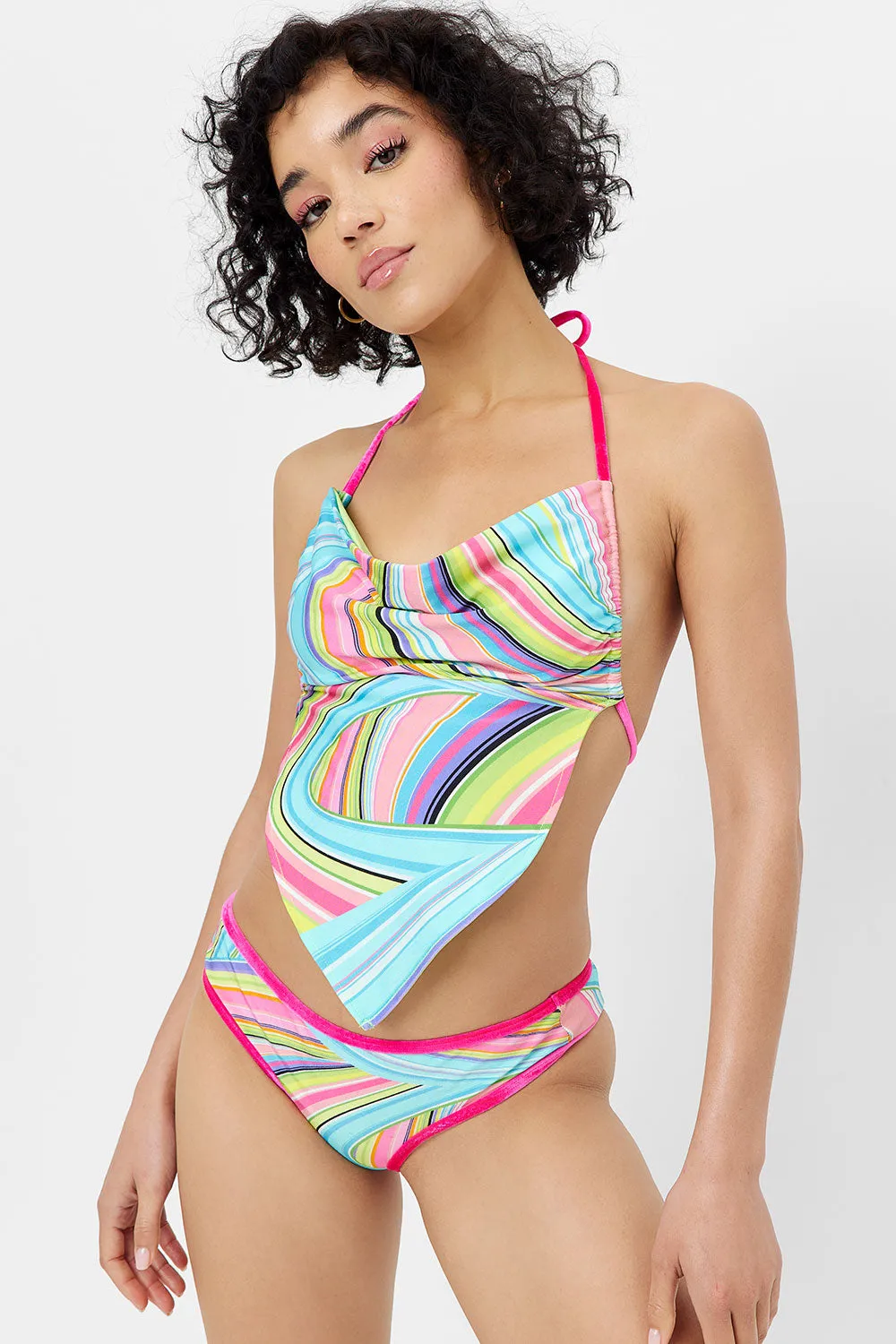 Sawyer Shine Cheeky Bikini Bottom - Rainbow Swirl sold by Frankie's Bikinis product image thumbnail 2