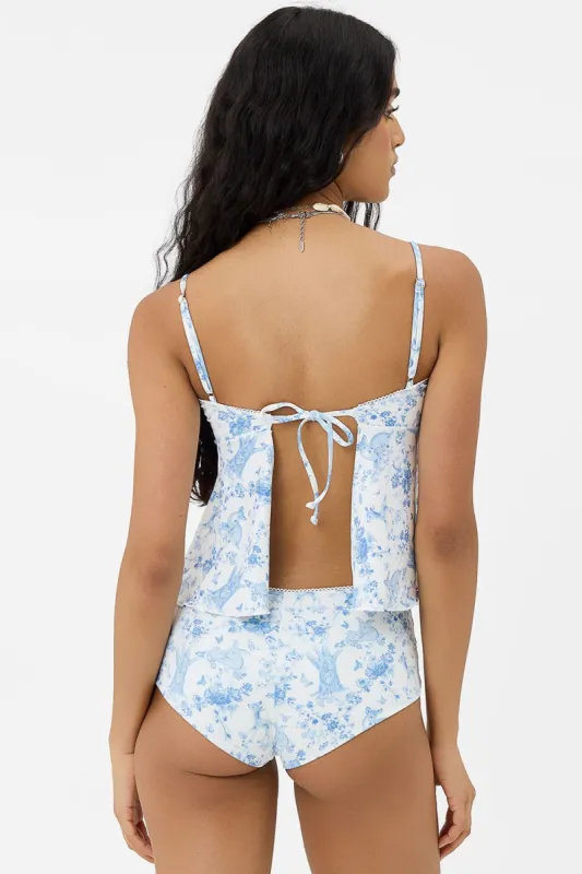 x GIGI HADID Lisa Full Coverage Bikini Bottom - Yomi Toile Blue sold by Frankie's Bikinis