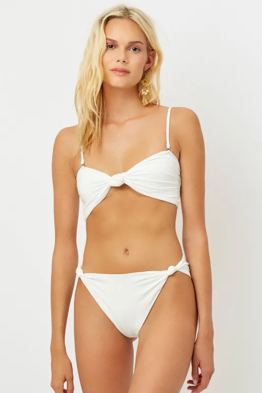 Carrie Bandeau Bikini Top - White sold by Frankie's Bikinis