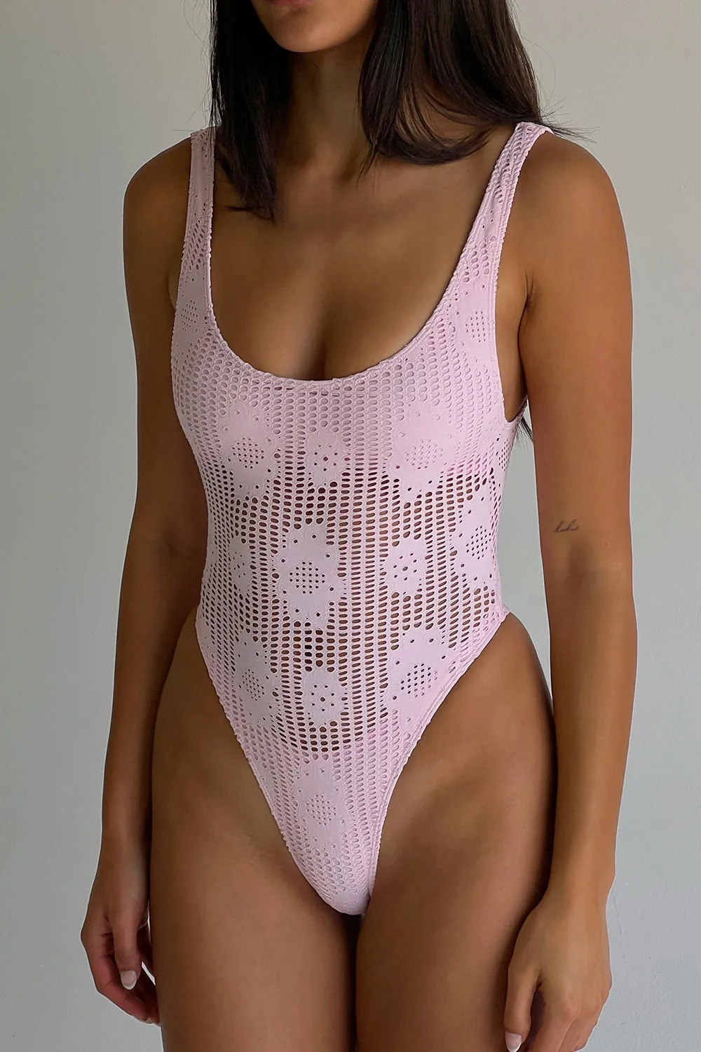 x PAMELA ANDERSON Pamela Cheeky One Piece Swimsuit - Pink Dream sold by Frankie's Bikinis