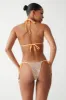 Divine Striped Skimpy Bikini Bottom - Hawaiian Sky sold by Frankie's Bikinis