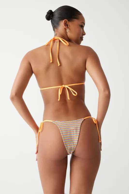 Divine Striped Skimpy Bikini Bottom - Hawaiian Sky sold by Frankie's Bikinis