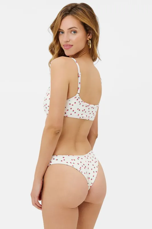 x GIGI HADID Katarina Terry Cheeky Bikini Bottom - Strawberry Cream sold by Frankie's Bikinis