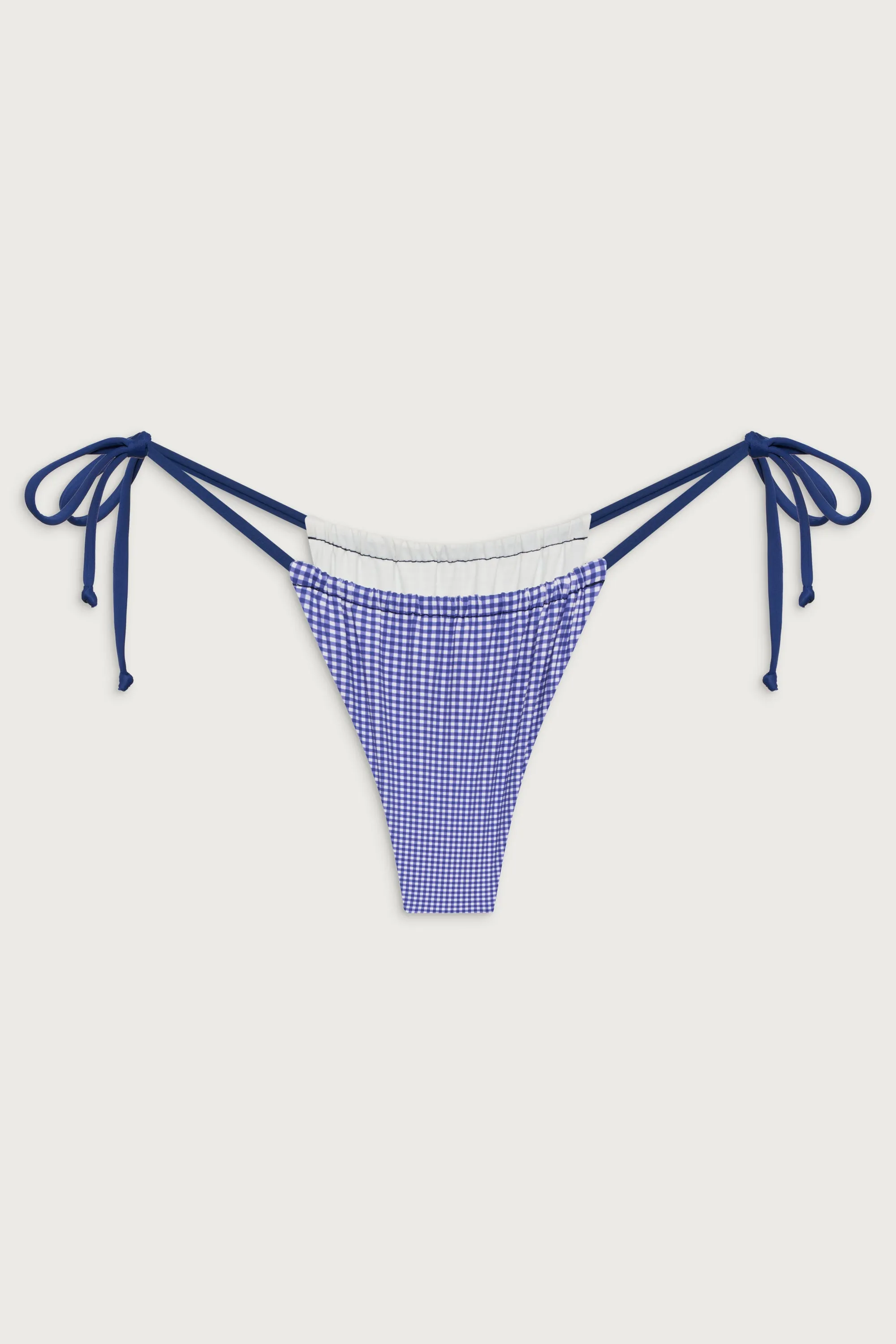 Tia Tie Side Skimpy Bikini Bottom - Sailor Gingham sold by Frankie's Bikinis product image thumbnail 2