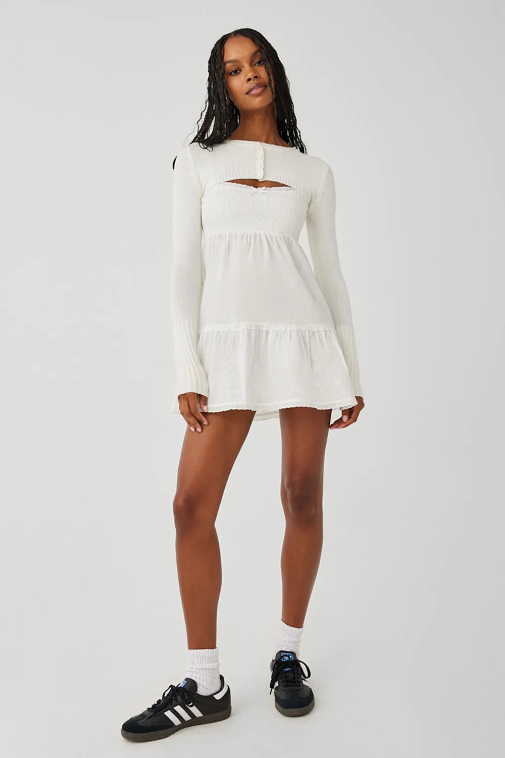 Nina Cloud Knit Shrug Top - White sold by Frankie's Bikinis product image thumbnail 4