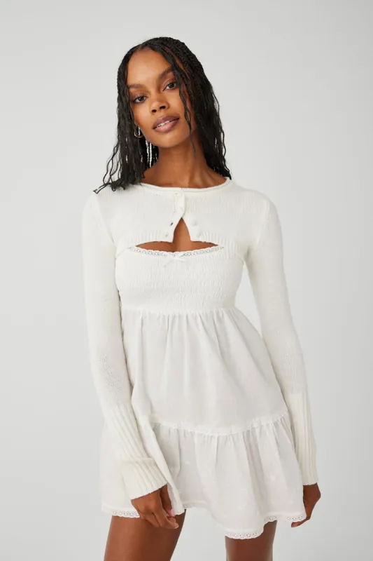 Nina Cloud Knit Shrug Top - White sold by Frankie's Bikinis
