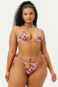 Tia Floral String Bikini Bottom - Tropics - Extended sold by Frankie's Bikinis