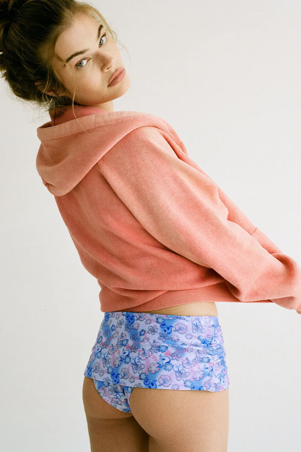 Ava Floral Shine Bikini Bottom - City of Angels sold by Frankie's Bikinis product image thumbnail 3