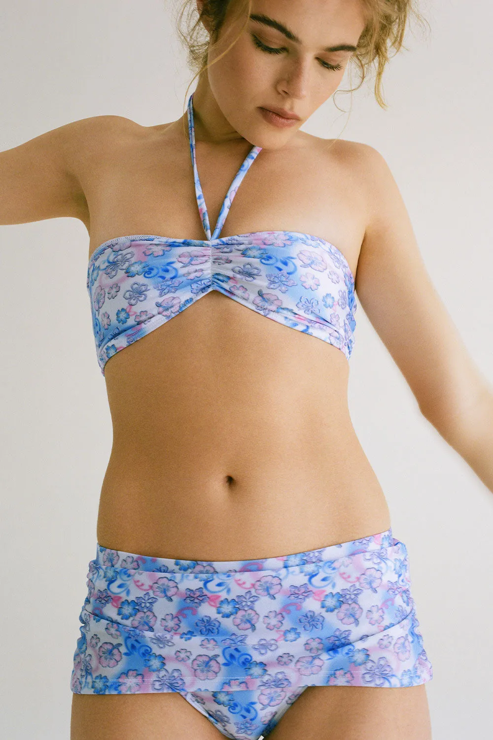 Ava Floral Shine Bikini Bottom - City of Angels sold by Frankie's Bikinis product image thumbnail 4