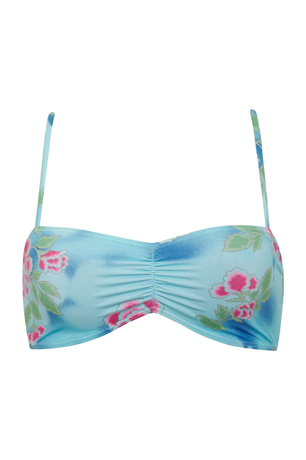 Cleo Floral Bralette Bikini Top - Blue Daiquiri sold by Frankie's Bikinis product image thumbnail 5