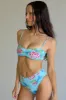 Cleo Floral Bralette Bikini Top - Blue Daiquiri sold by Frankie's Bikinis