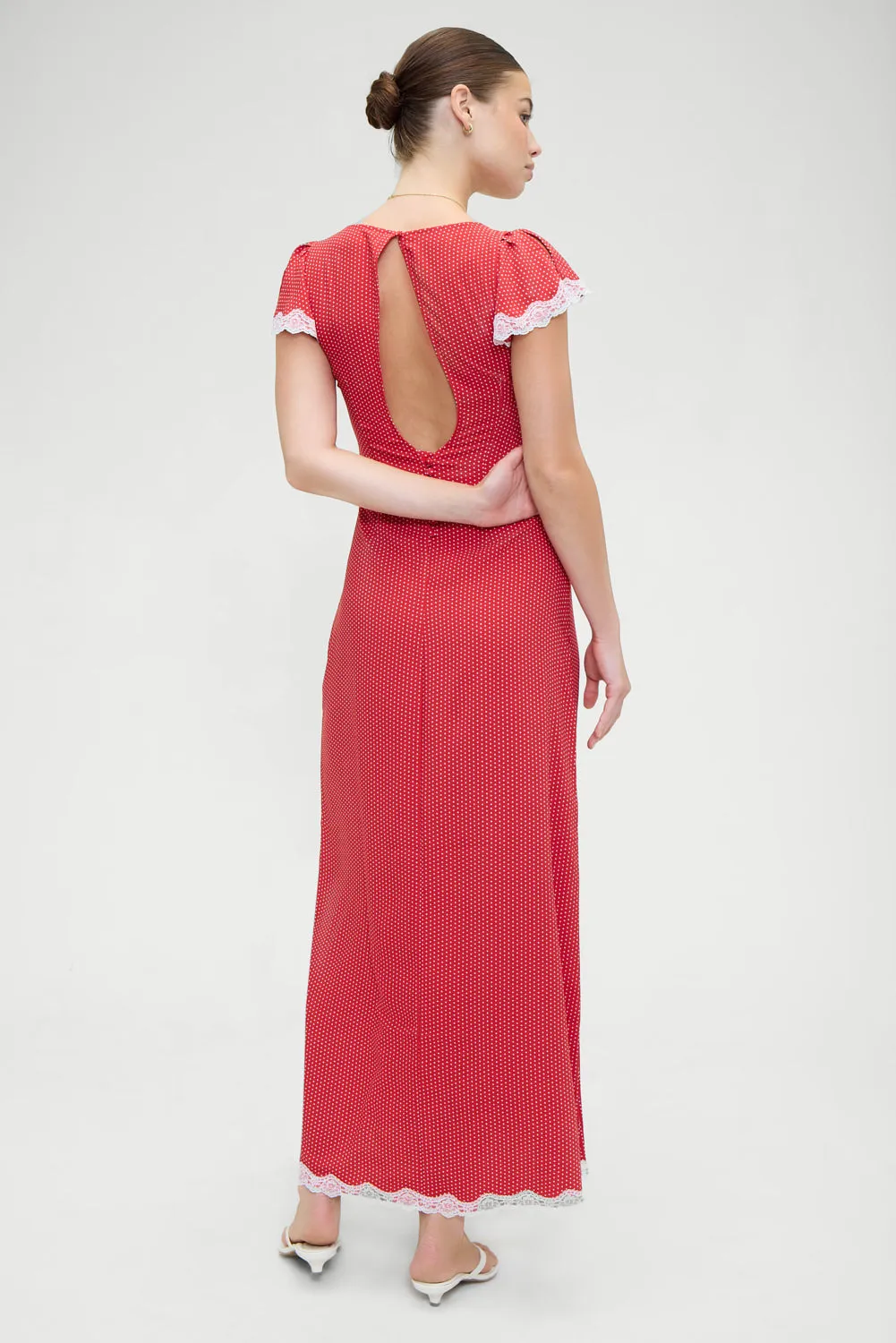 Rosalyn Polka Dot Maxi Dress - Ladybug sold by Frankie's Bikinis product image thumbnail 3