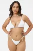 Tia Ribbed String Bikini Bottom - White sold by Frankie's Bikinis