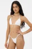 Tia Ribbed String Bikini Bottom - White sold by Frankie's Bikinis