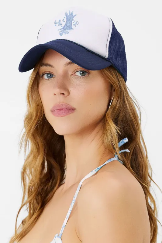 x GIGI HADID Daisy Trucker Hat - Yomi Toile Blue sold by Frankie's Bikinis
