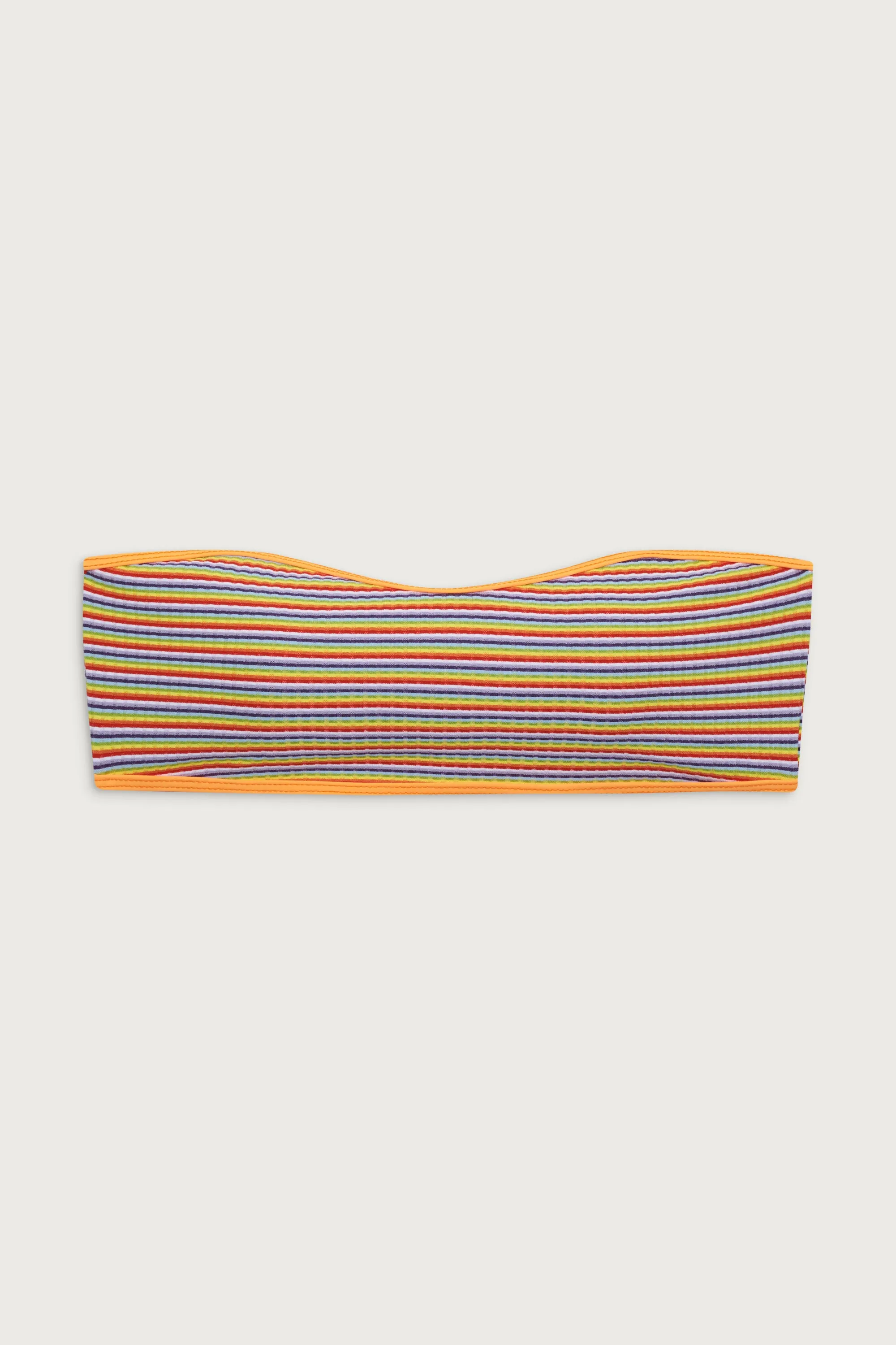 Rosabella Striped Bandeau Bikini Top - Hawaiian Sky sold by Frankie's Bikinis product image thumbnail 2