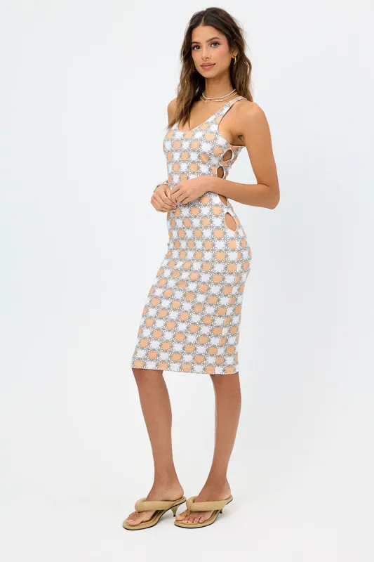 Sterling Terry Midi Dress - Nude Daisy sold by Frankie's Bikinis