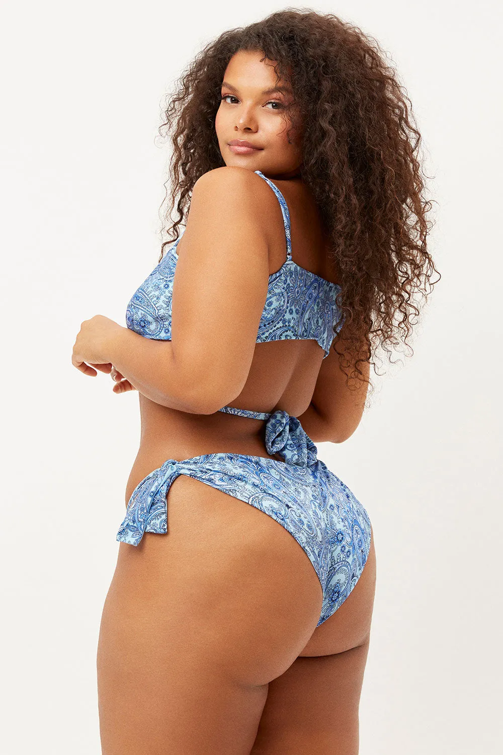 Falcon Shine String Bikini Bottom - Blue Paisley sold by Frankie's Bikinis product image thumbnail 2