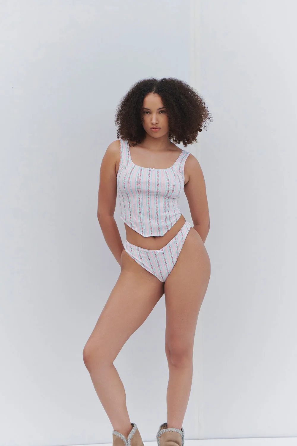 Enzo Floral Cheeky Bikini Bottom - French Holiday sold by Frankie's Bikinis product image thumbnail 2