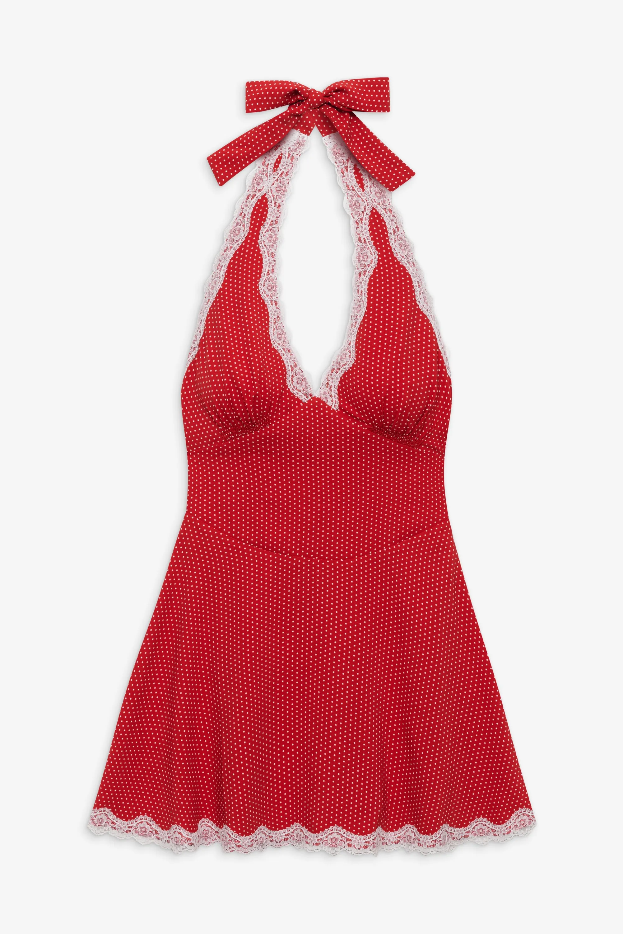 Audrey Polka Dot Mini Dress - Ladybug sold by Frankie's Bikinis product image thumbnail 3