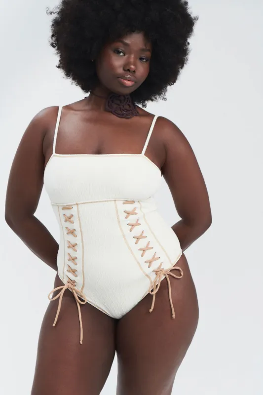 Kylee Cheeky One Piece Swimsuit - Sandstorm sold by Frankie's Bikinis