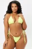 Tia Satin String Bikini Bottom - Lemon Drop sold by Frankie's Bikinis