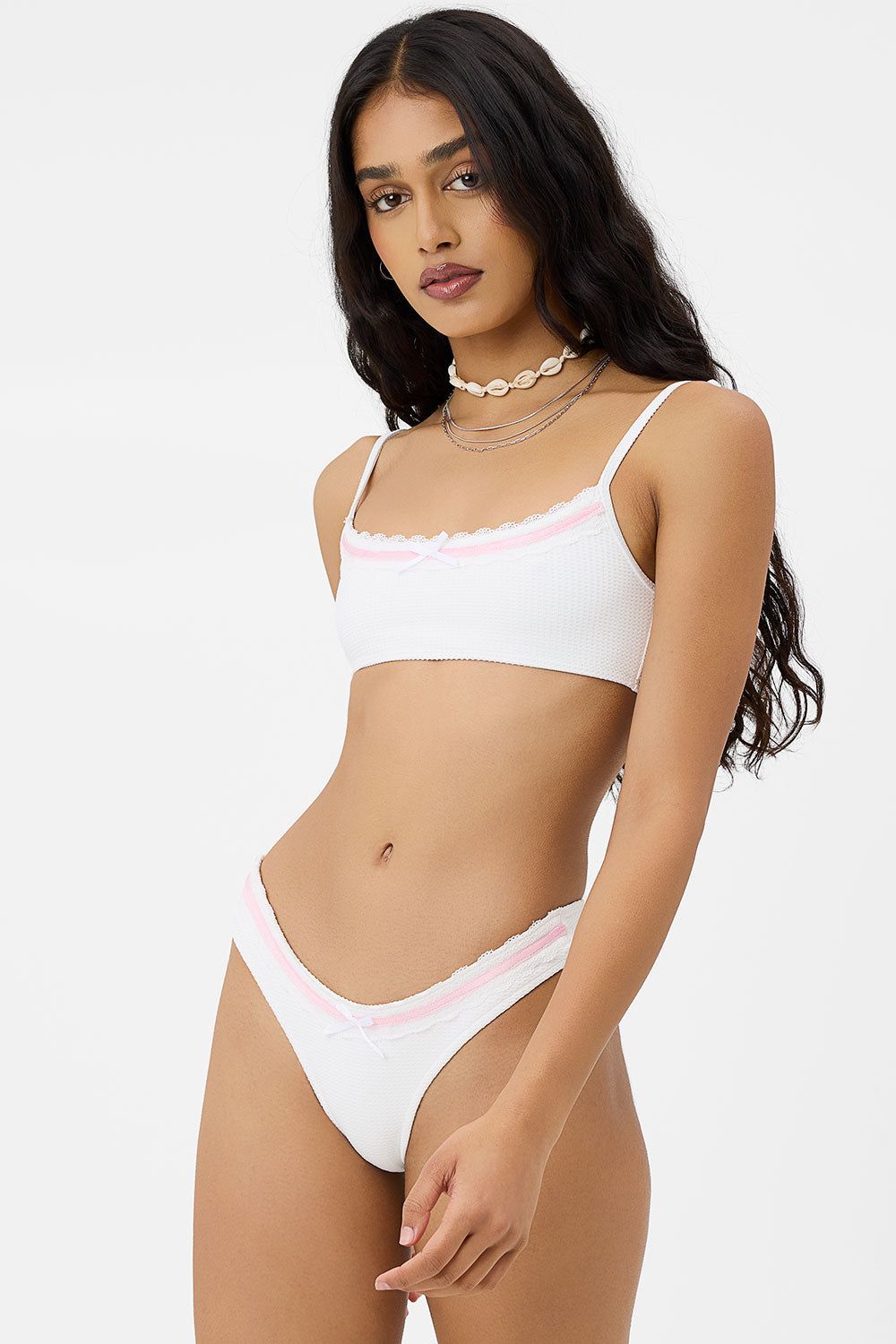 x GIGI HADID Katarina Waffle Cheeky Bikini Bottom - Dandelion sold by Frankie's Bikinis product image thumbnail 5