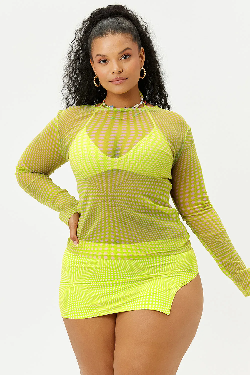 Ember Mesh Long Sleeve Shirt - Yuma sold by Frankie's Bikinis product image thumbnail 2