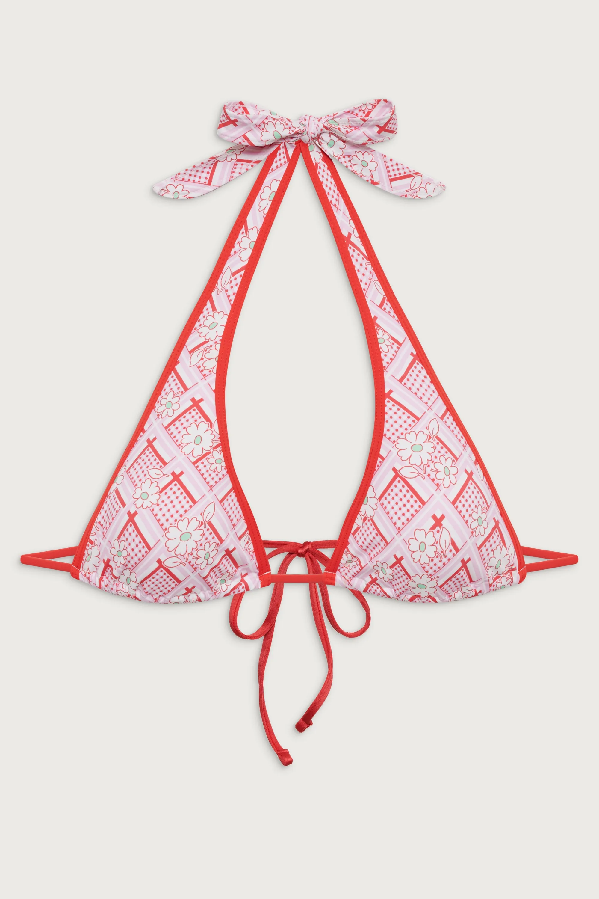 Diana Halter Floral Bikini Top - Red Rover sold by Frankie's Bikinis product image thumbnail 2