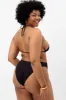 Anne Plissé High Waist Bikini Bottom - Black sold by Frankie's Bikinis