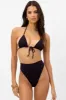 Anne Plissé High Waist Bikini Bottom - Black sold by Frankie's Bikinis