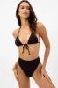 Anne Plissé High Waist Bikini Bottom - Black sold by Frankie's Bikinis