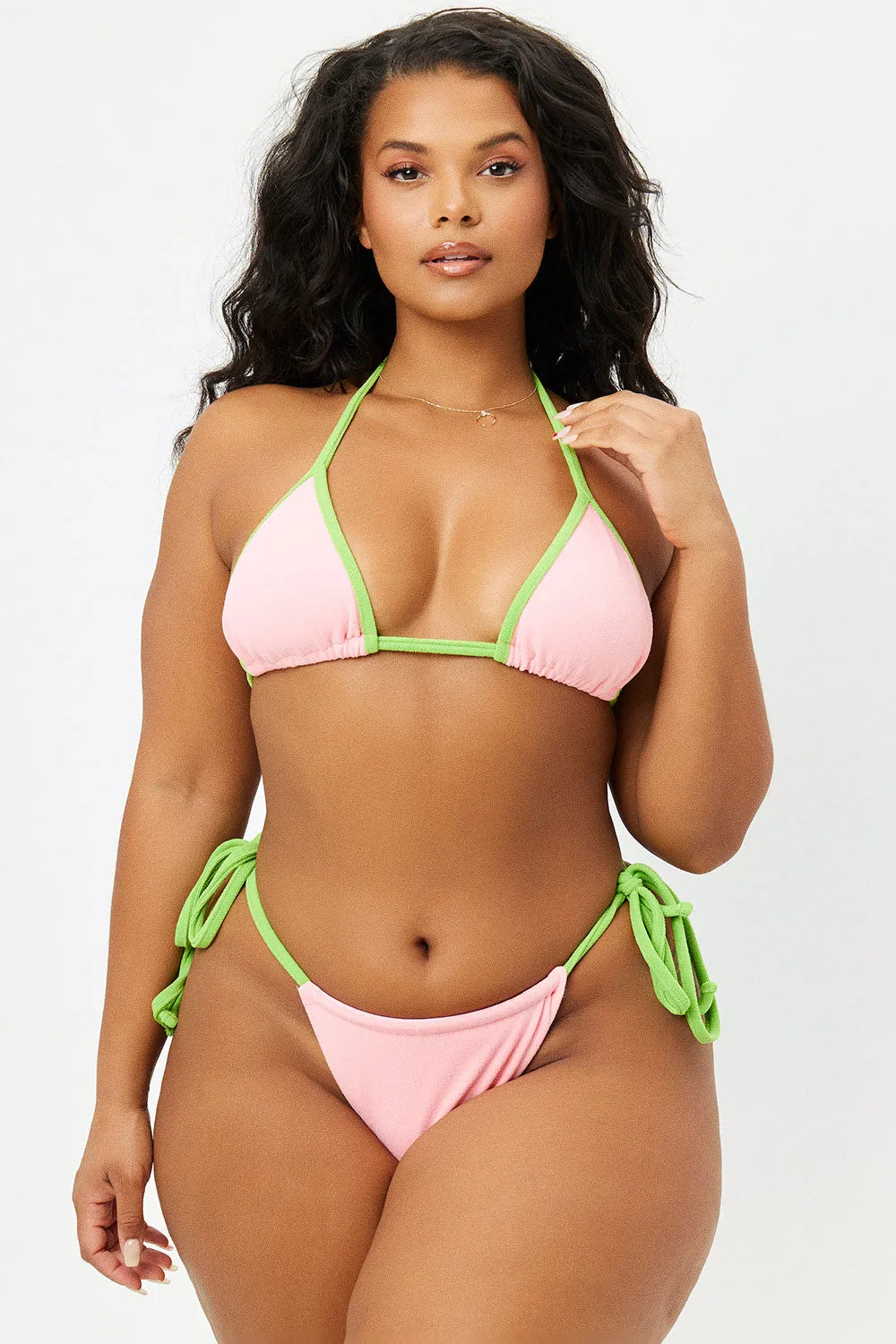 Tia Terry String Bikini Bottom - Summer Melon sold by Frankie's Bikinis product image thumbnail 4