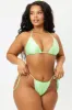 Tia String Satin Bikini Bottom - Honeydew sold by Frankie's Bikinis
