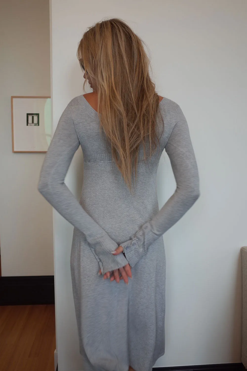 Jewel Lightweight Knit Midi Cardigan - Heather Grey sold by Frankie's Bikinis product image thumbnail 4
