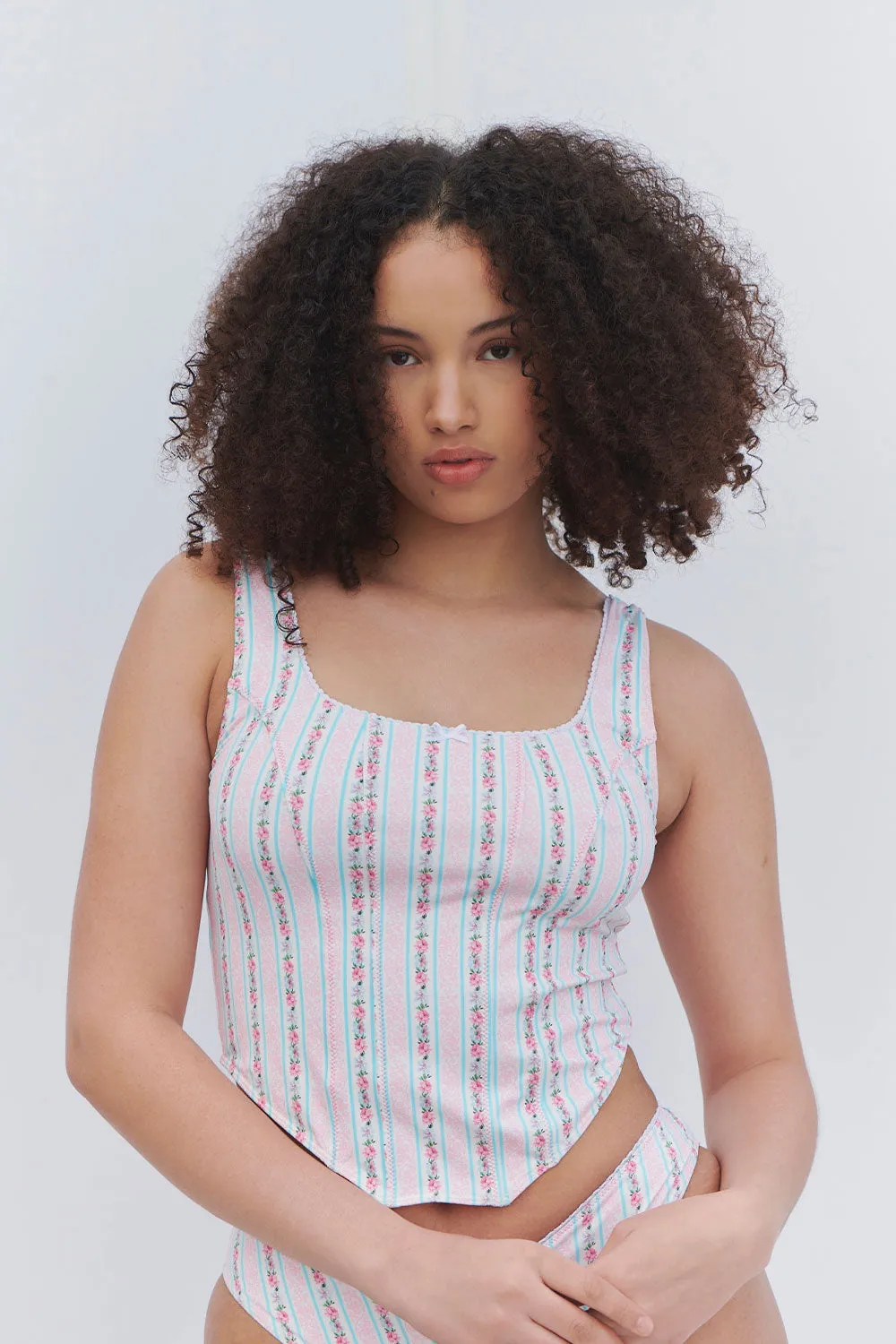 Victoria Floral Crop Top - French Holiday sold by Frankie's Bikinis product image thumbnail 3