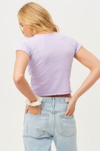 Baby Tee High Neck Crop Top - Lilac sold by Frankie's Bikinis