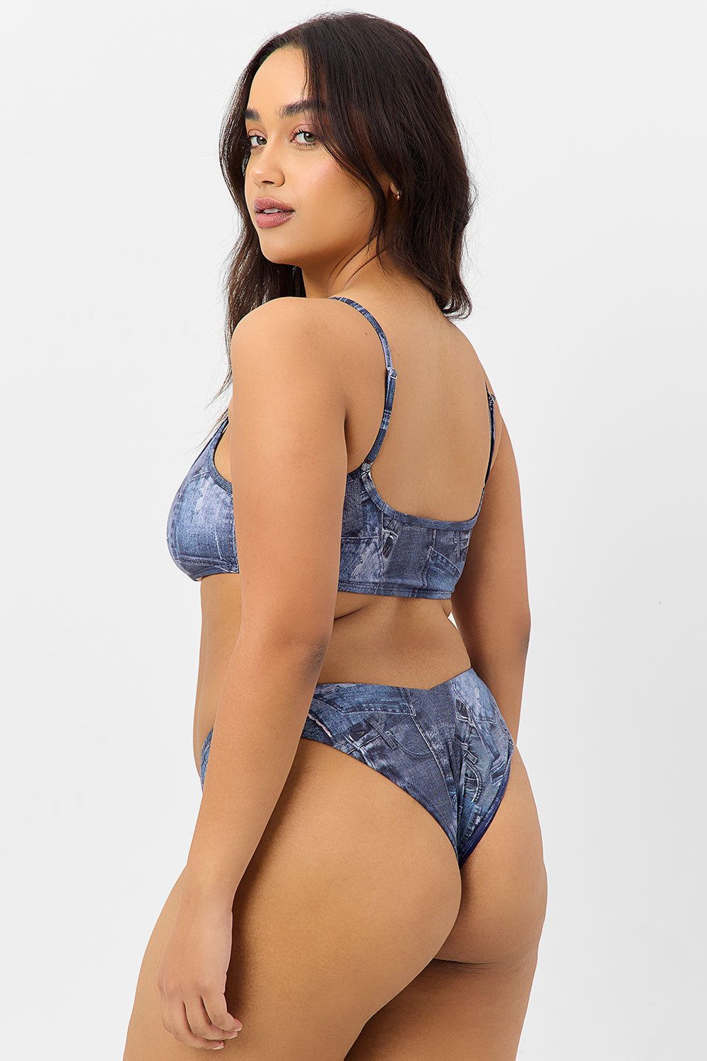 Dallas Bralette Bikini Top - Blue Jean - Extended sold by Frankie's Bikinis product image thumbnail 2