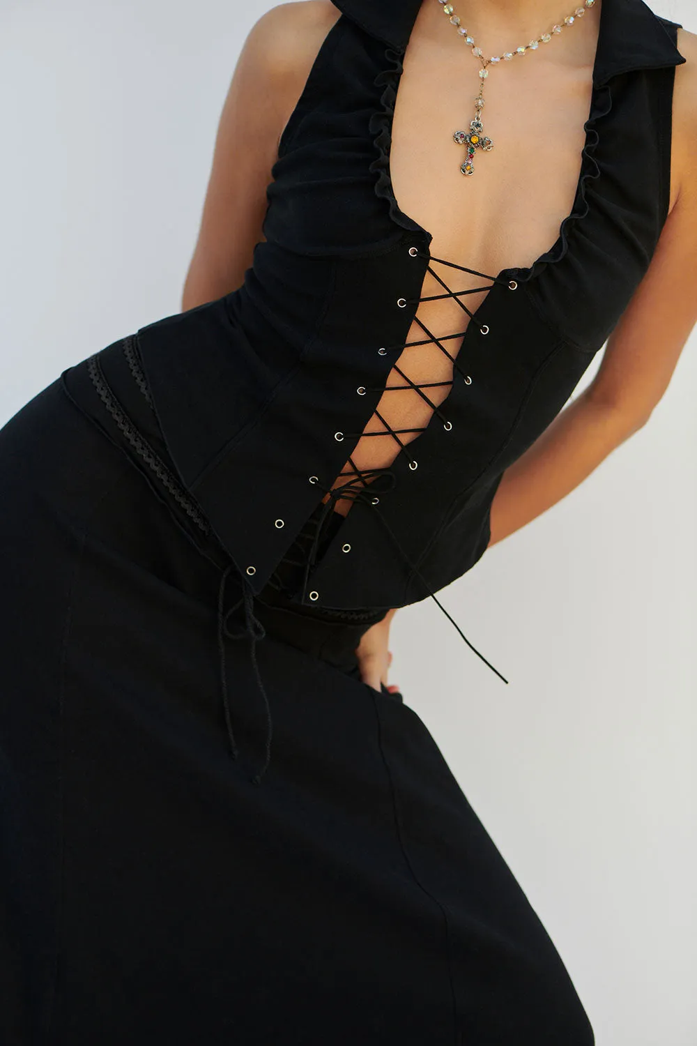 Tatiana Lace Up Tank - Eclipse sold by Frankie's Bikinis product image thumbnail 2