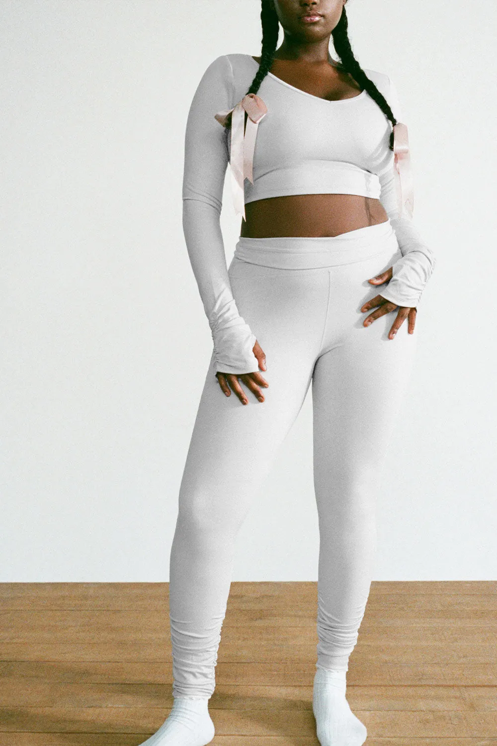 Pointe High Waist Legging - Icy Gray sold by Frankie's Bikinis product image thumbnail 4
