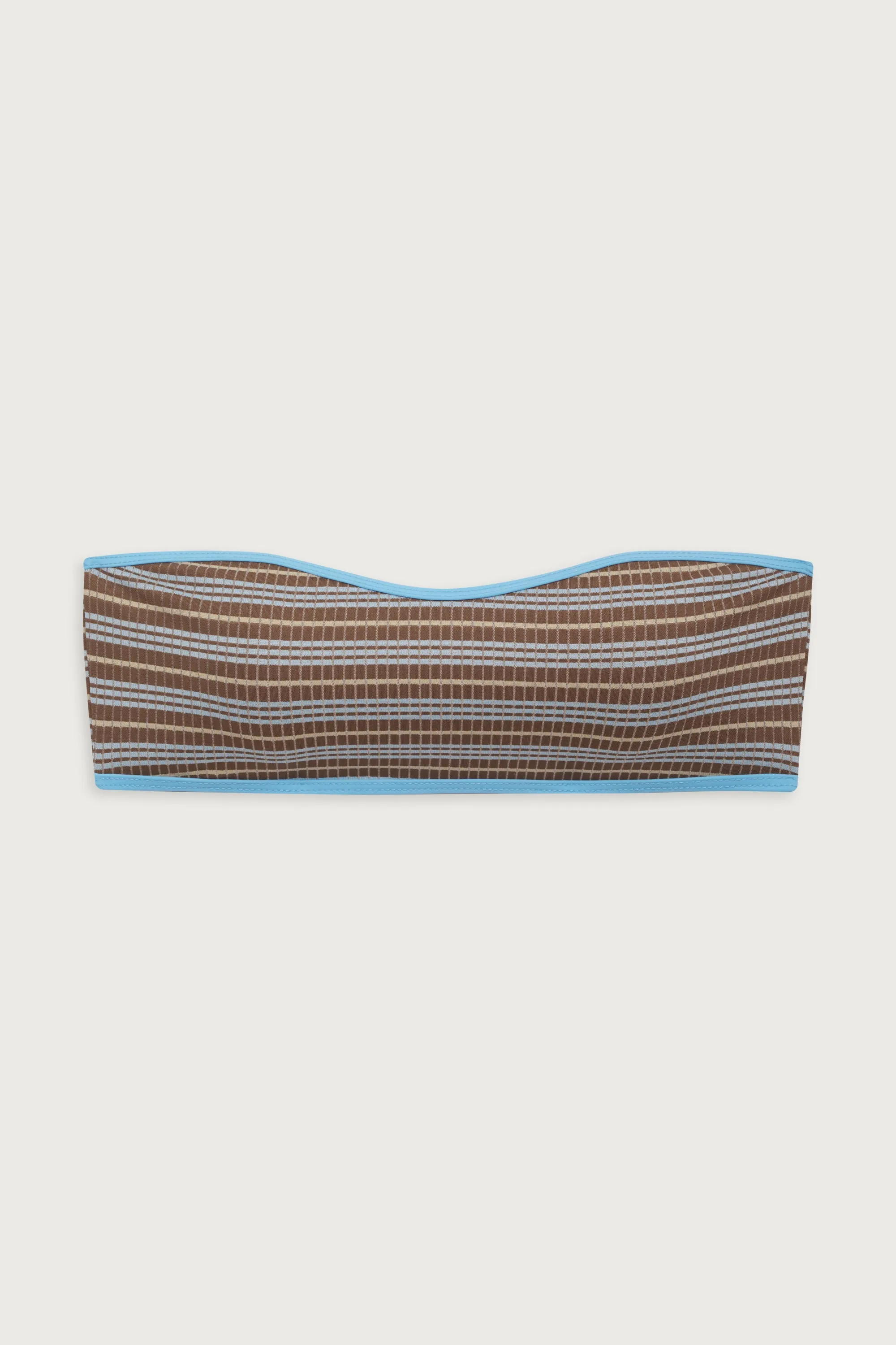 Rosabella Striped Bandeau Bikini Top - Ocean Stone sold by Frankie's Bikinis product image thumbnail 2
