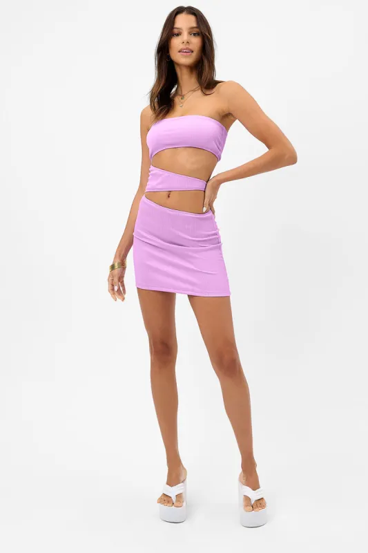 Richie Plissé Strapless Dress - Wisteria sold by Frankie's Bikinis