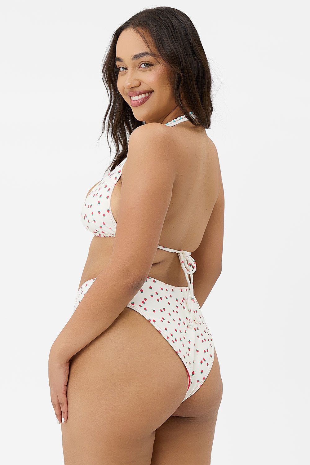 x GIGI HADID Anne Terry High Waist Bikini Bottom - Strawberry Cream sold by Frankie's Bikinis product image thumbnail 2